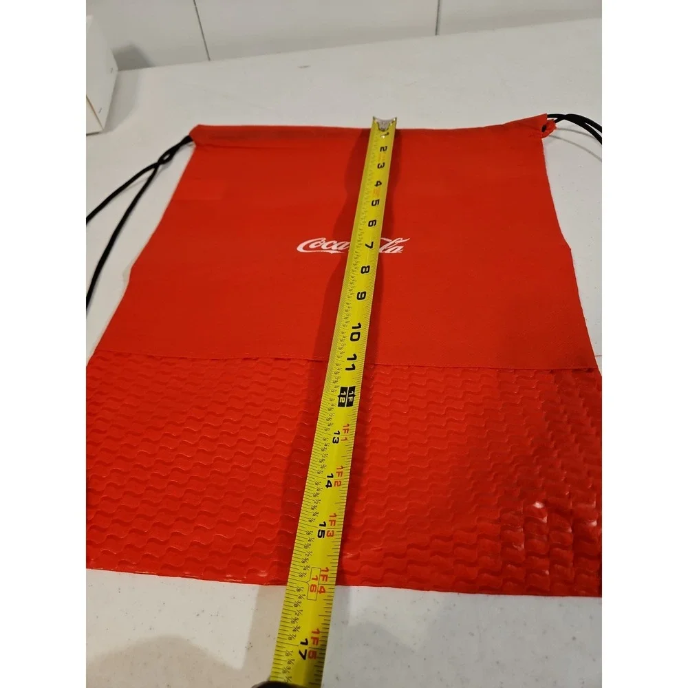 NEW COCA-COLA RED CINCH DRAWSTRING‎ BACKBACK BAG 16x13